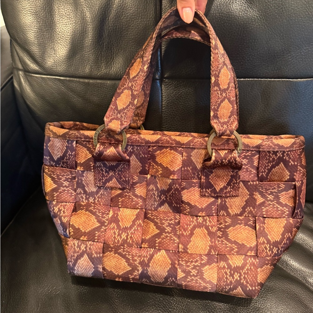 Vintage Harvey’s python woven handbag